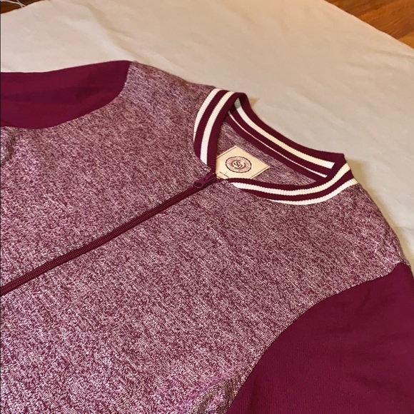 Burgundy Varsity Style Jacket - Picture 3 of 3